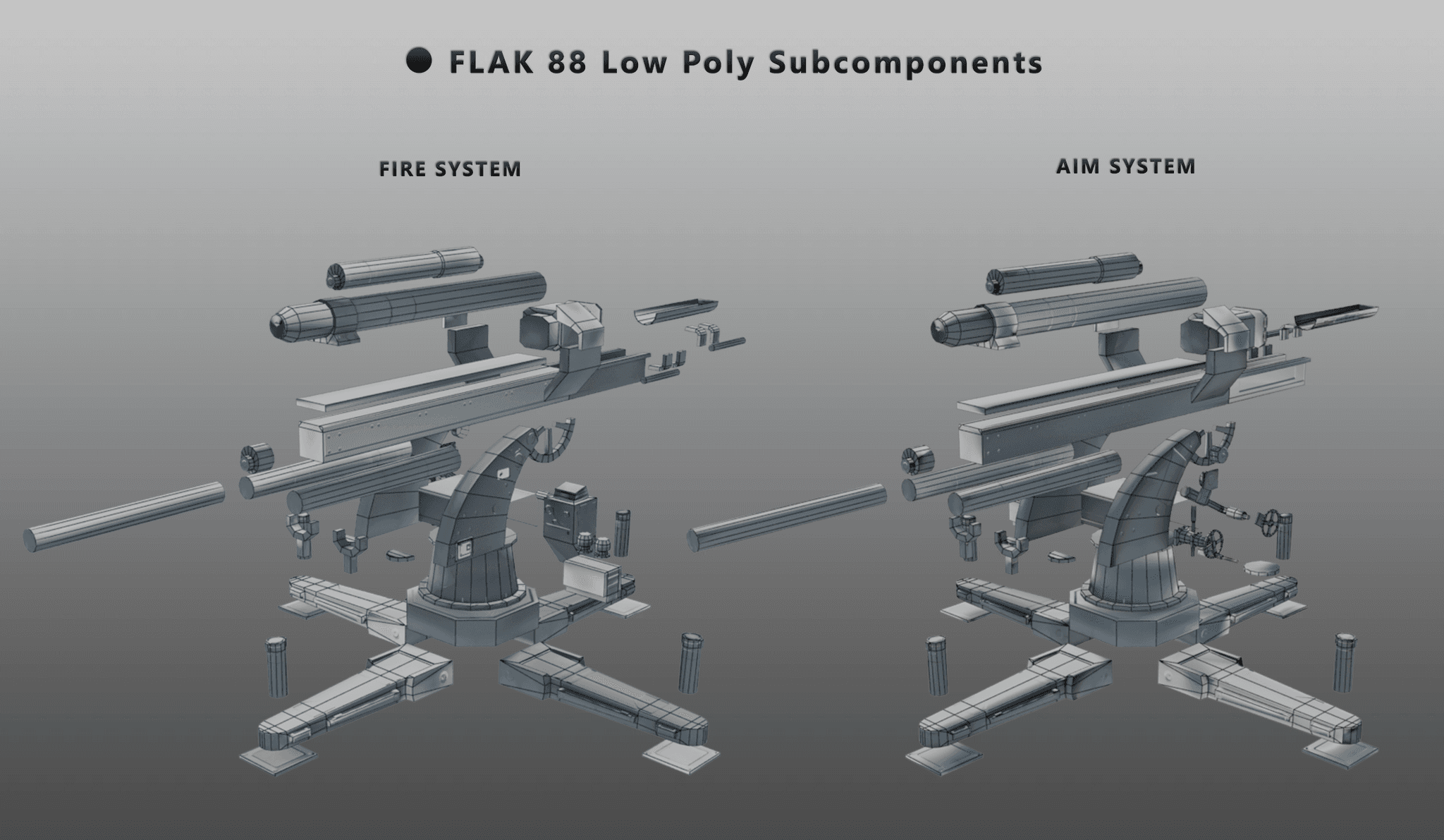 Low poly Subcomponents