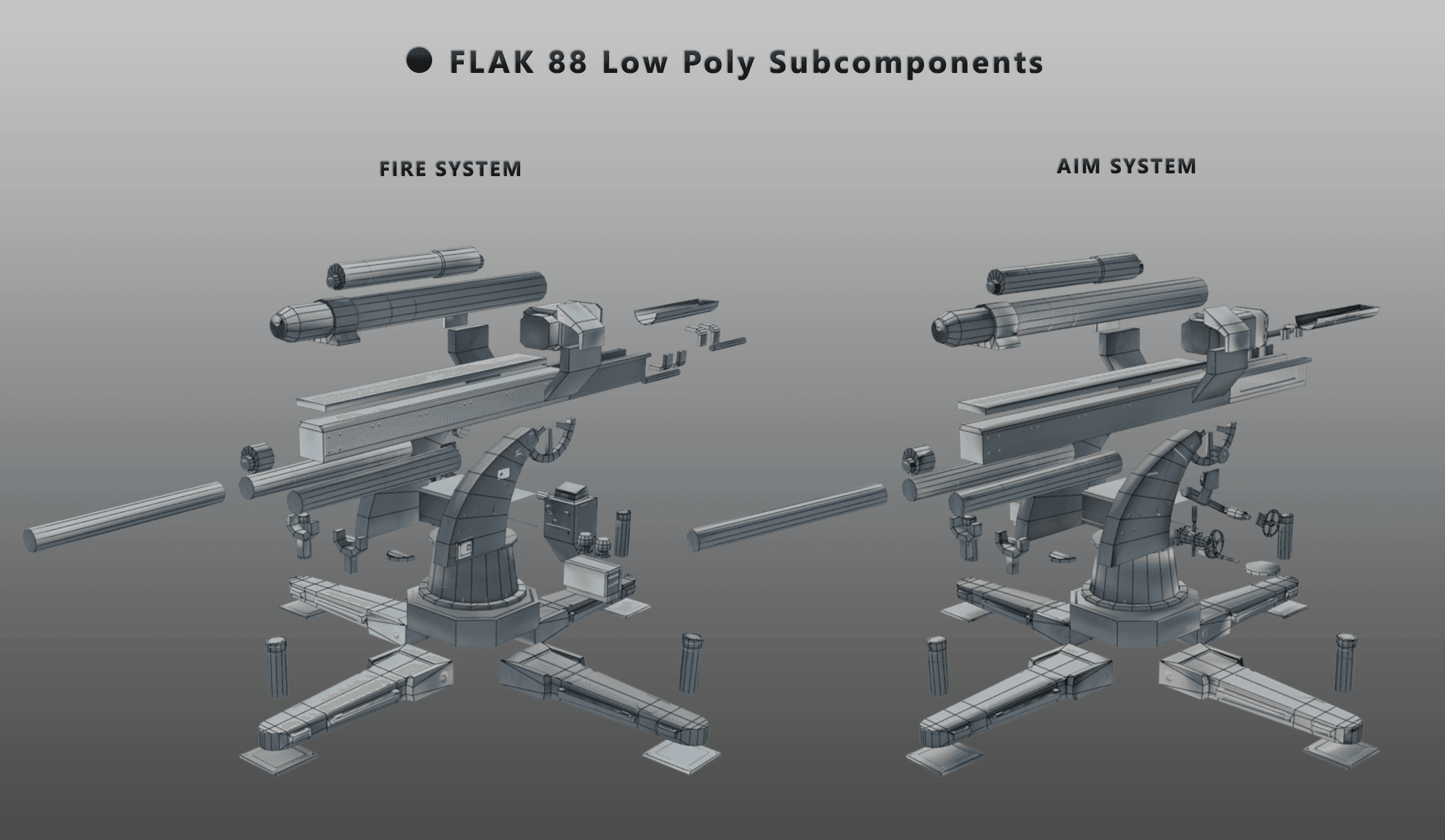 Low poly Subcomponents
