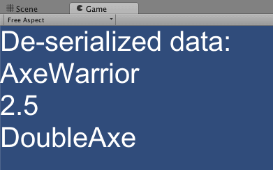 Output of deserialization objects in Unity3D