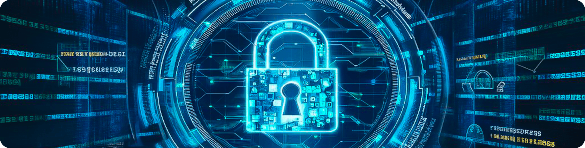 Digital stylized padlock