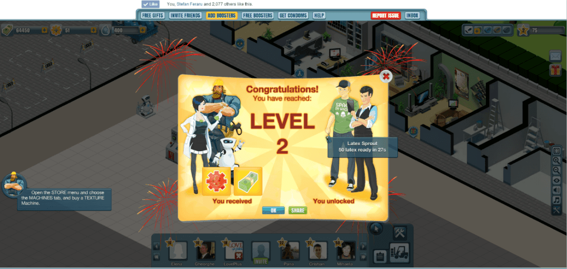 Development facebook game in Romania