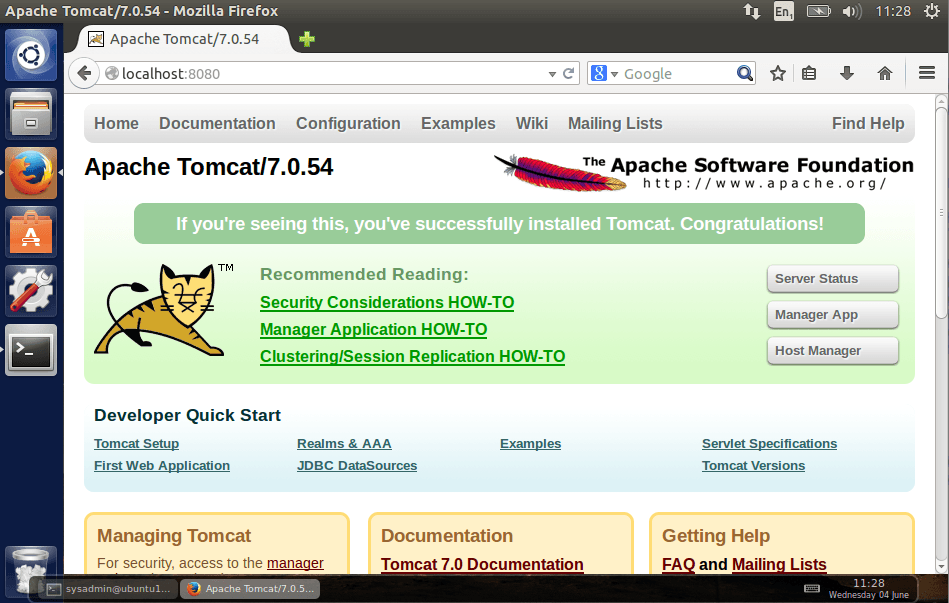 Apache tomcat image