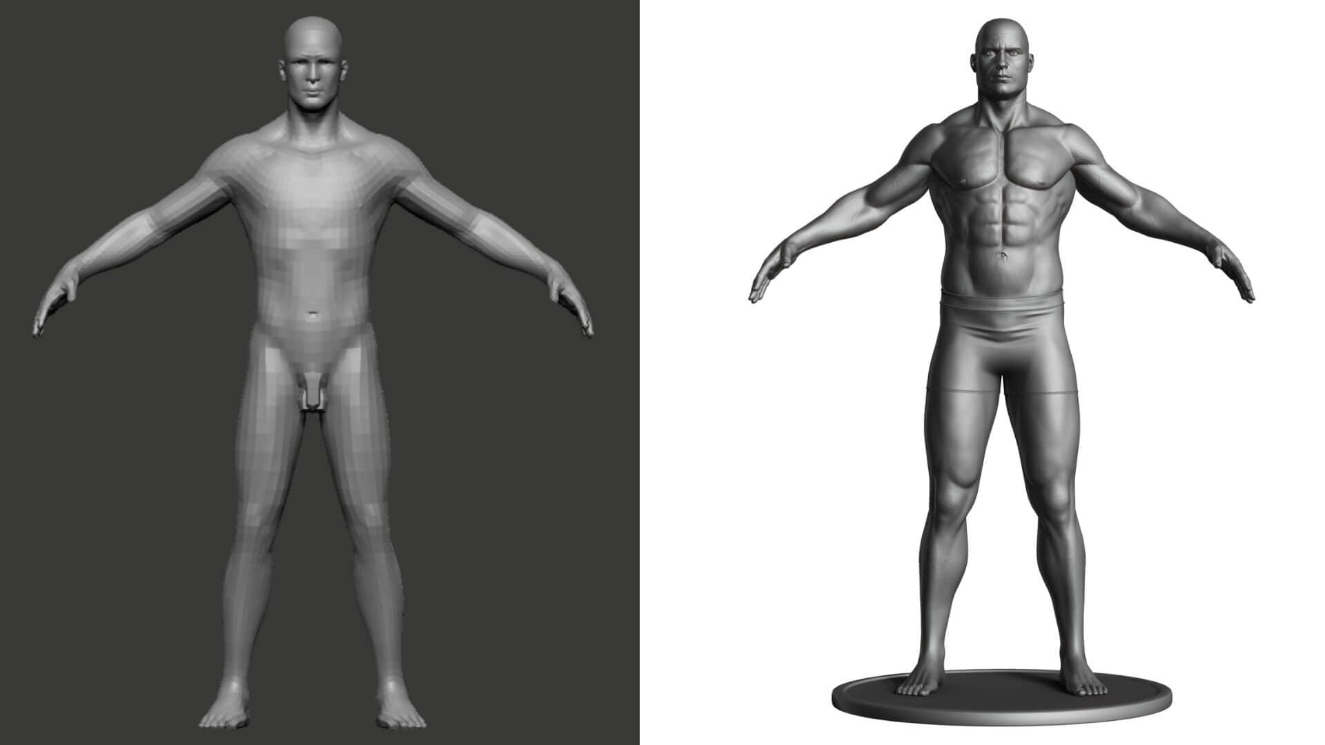 Game Character Production - Applying Industry Standards across Production Pipeline - High-poly soldier model in ZBrush