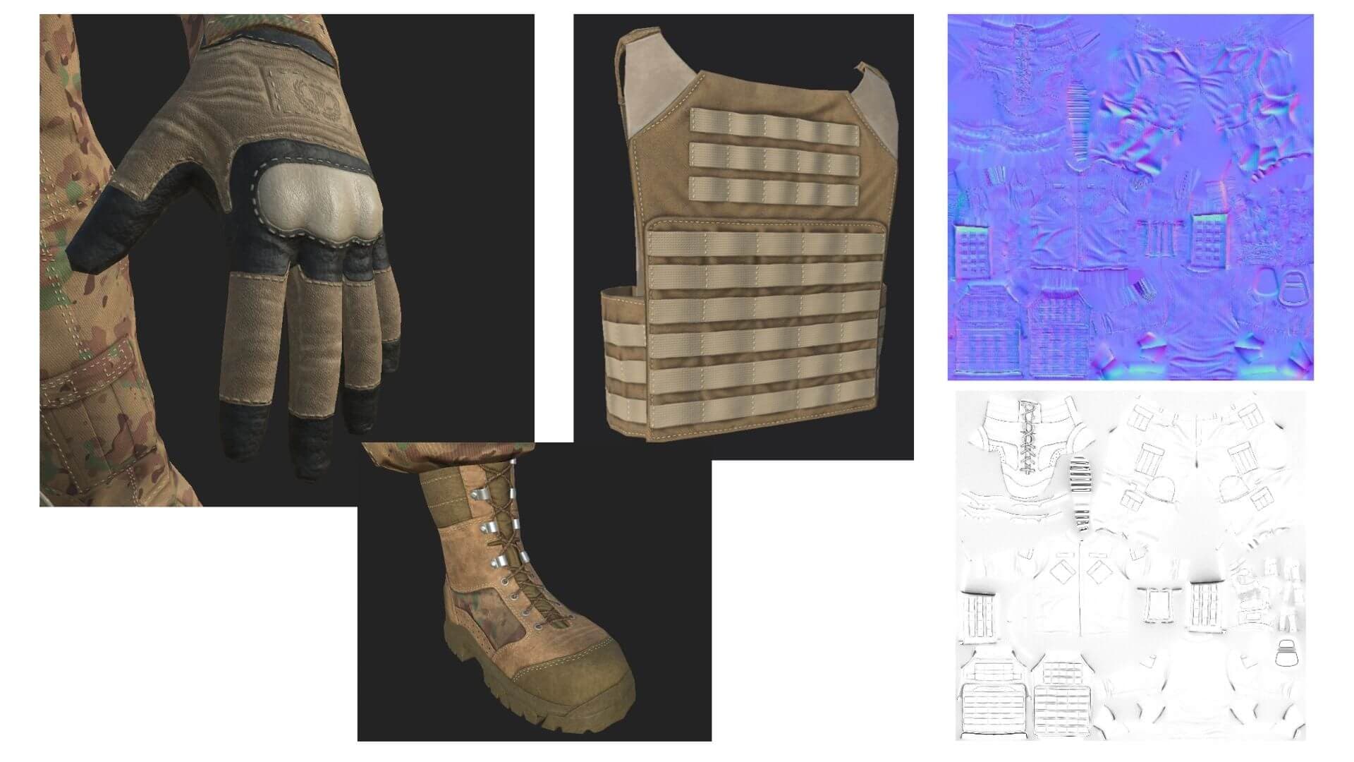 Game Character Production - Applying Industry Standards across Production Pipeline - human body texturing details