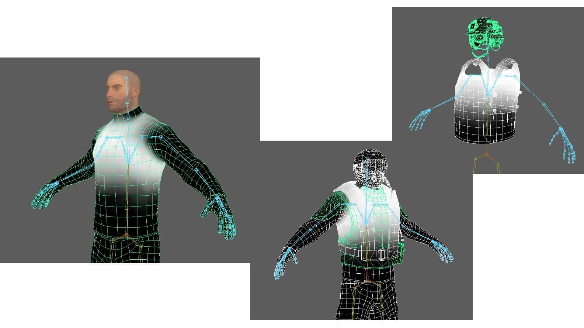 Game Character Production - Applying Industry Standards across Production Pipeline - skin weights in Maya
