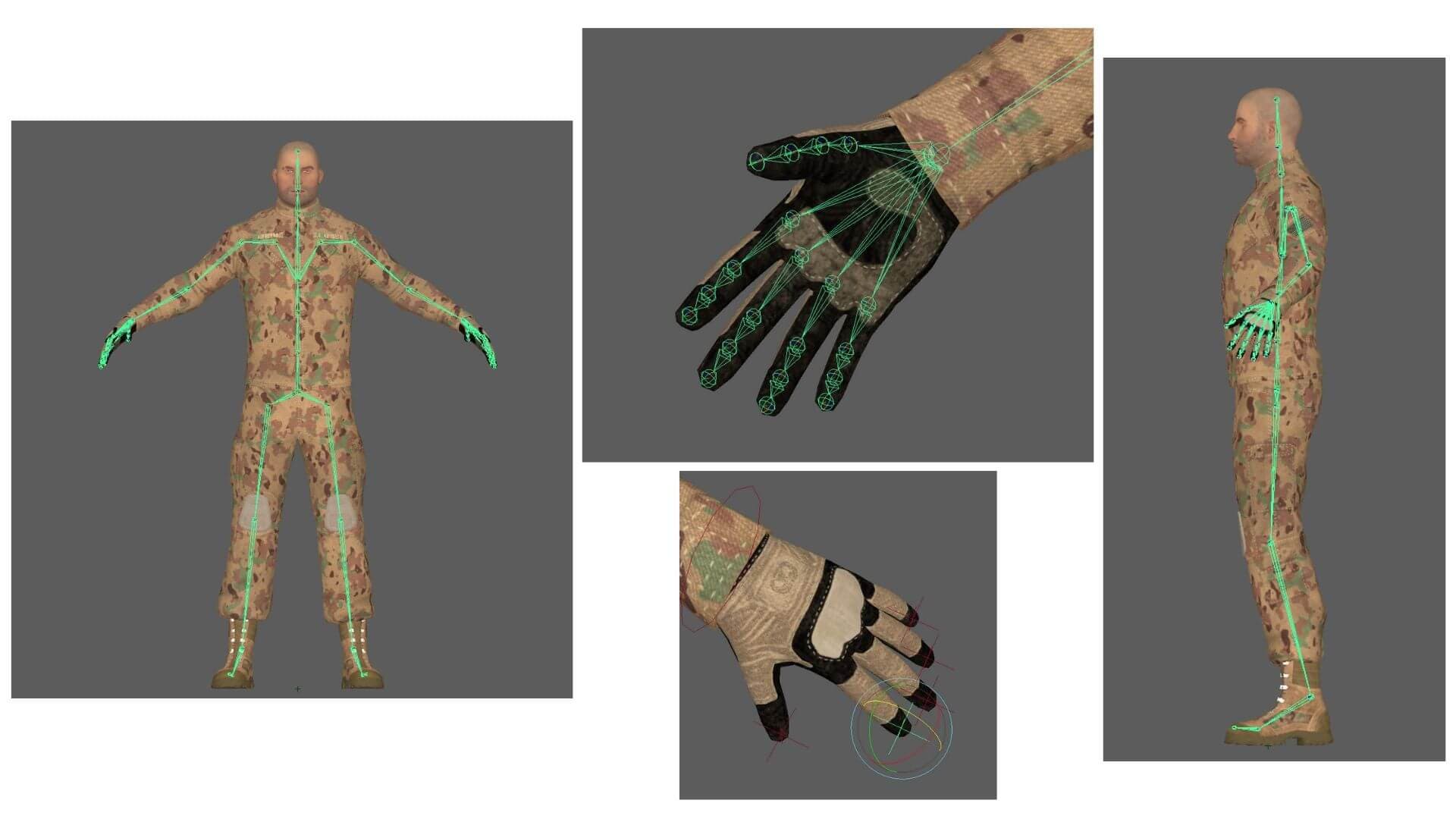 Game Character Production - Applying Industry Standards across Production Pipeline - skin weights in Maya