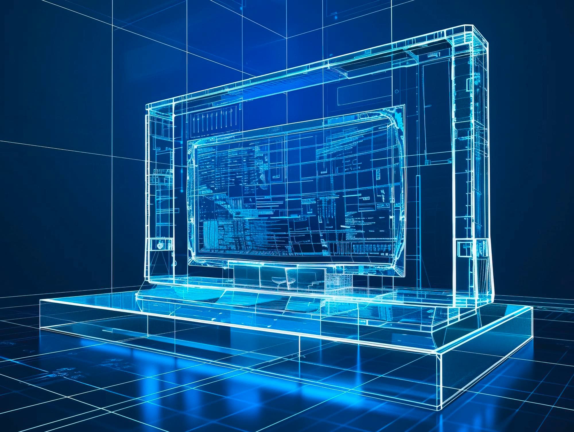 hologram of a computer