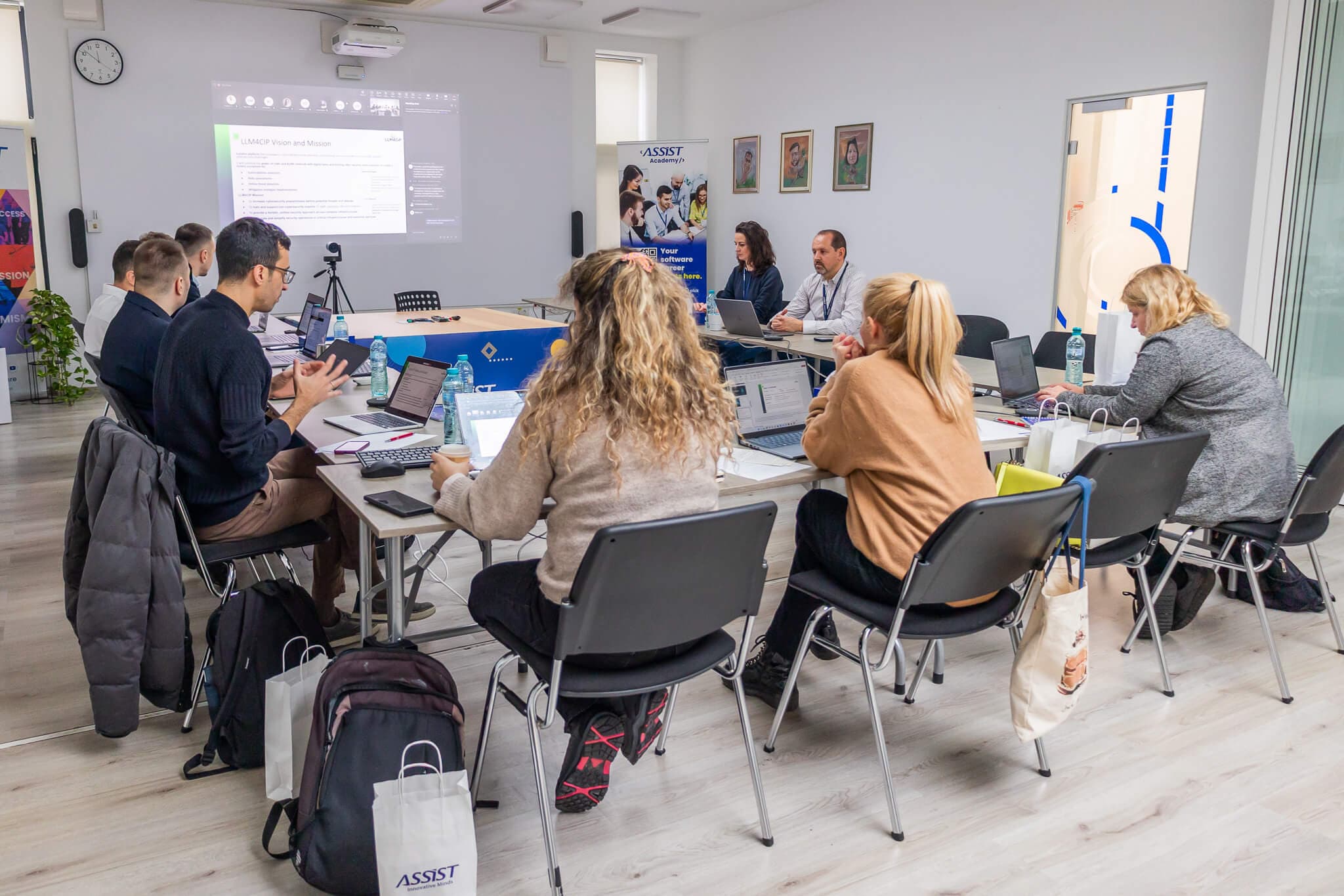 People sitting in a conference room