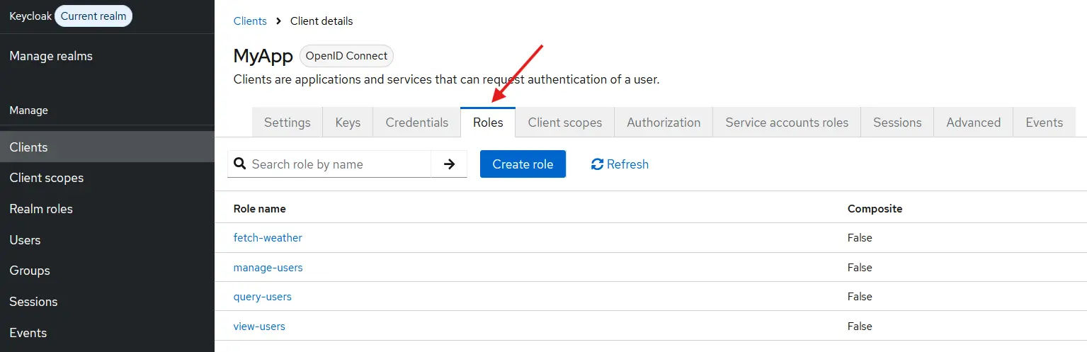 ASSIST Software Keycloak Roles