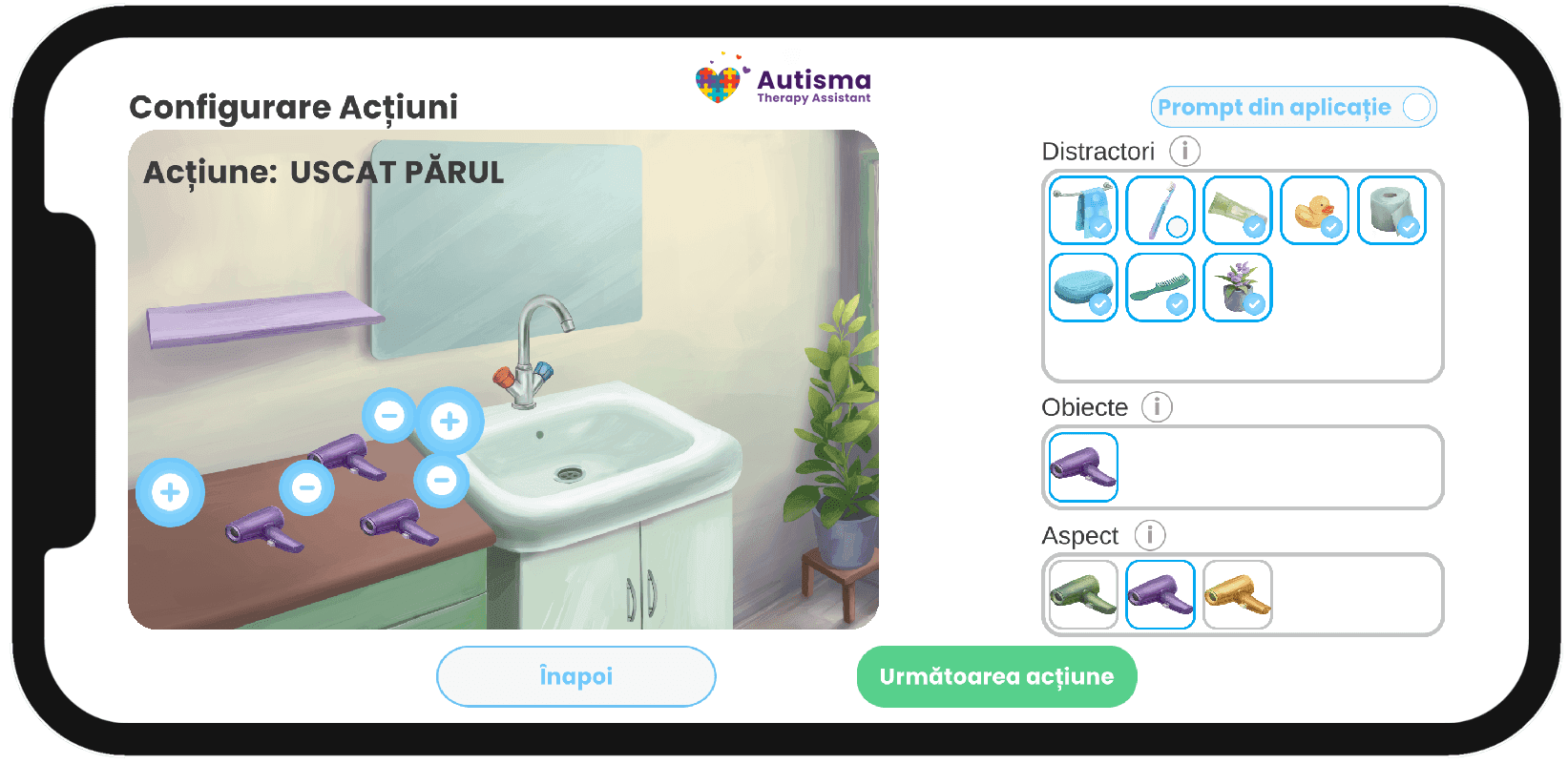 Mobile application - scenario configurator