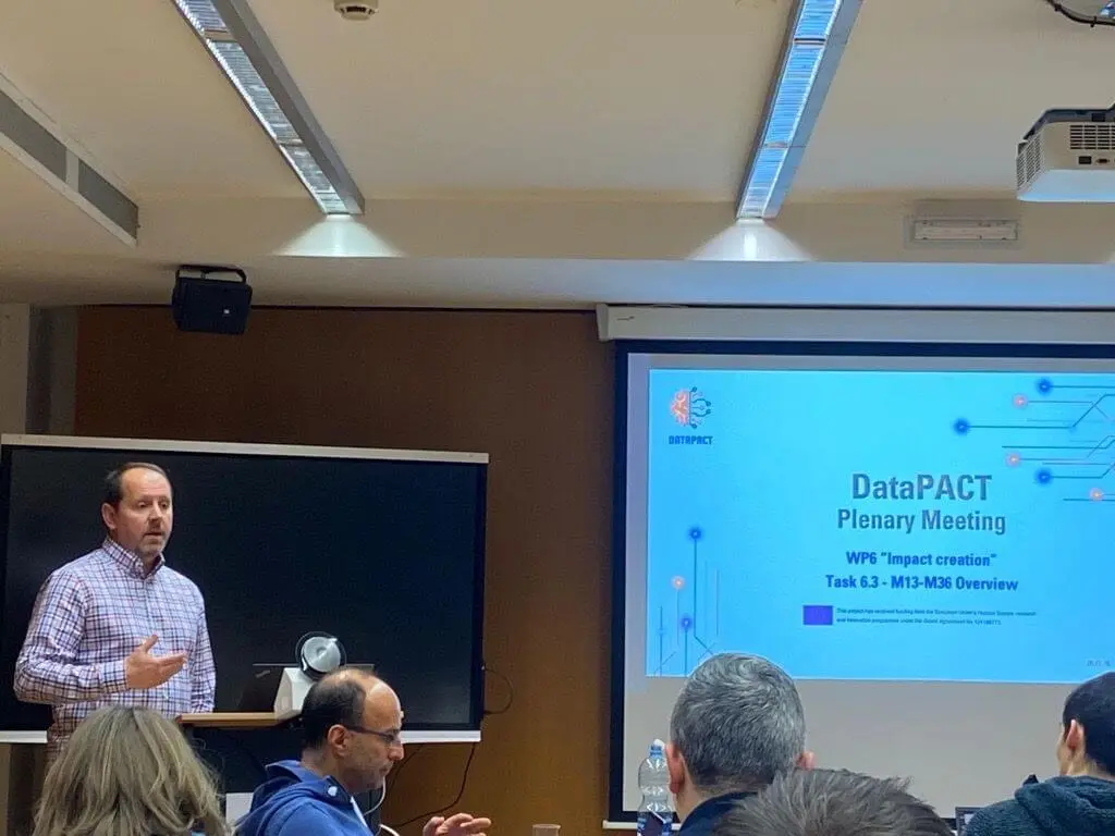 EU Project Management Expert Catalin trufin in a meeting