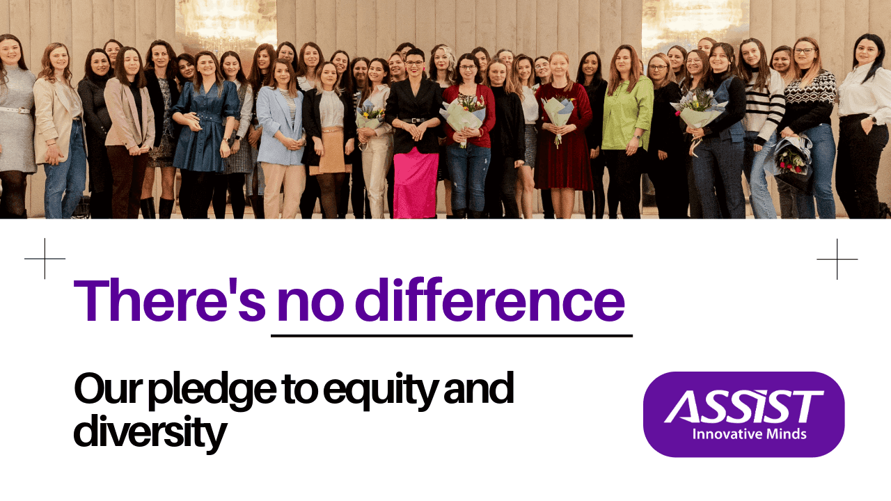 We embrace equity by saying "There's no difference". The ASSIST Software Pledge
