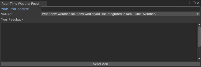 Real Time Weather Plugin ASSIST Software - Feedback Form
