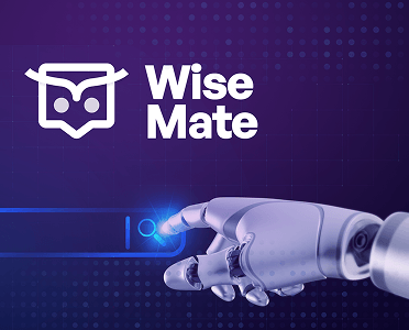 WiseMate logo and robotic arm