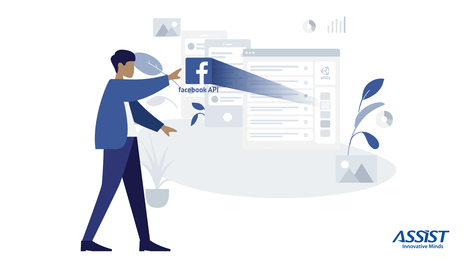 How to Integrate Facebook API in Unity3D - Iulian Tudosa - ASSIST Software - Cover photo