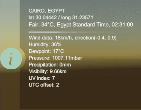 Real Time Weather Plugin ASSIST Software - Info UI