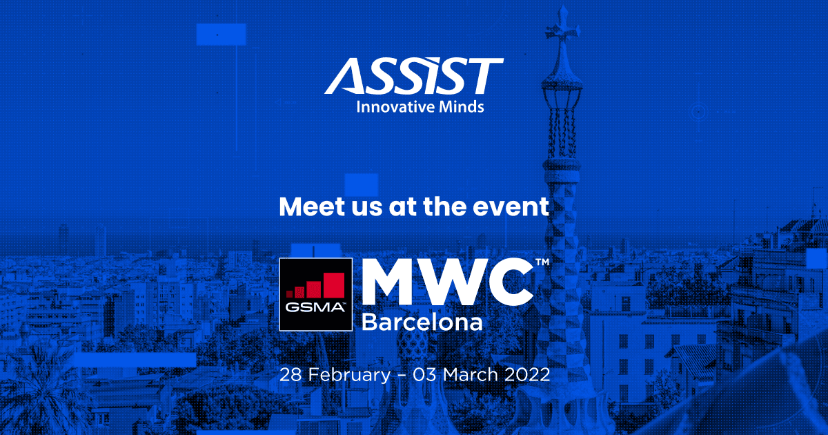 MWC Barcelona logo 2022 ASSIST Software