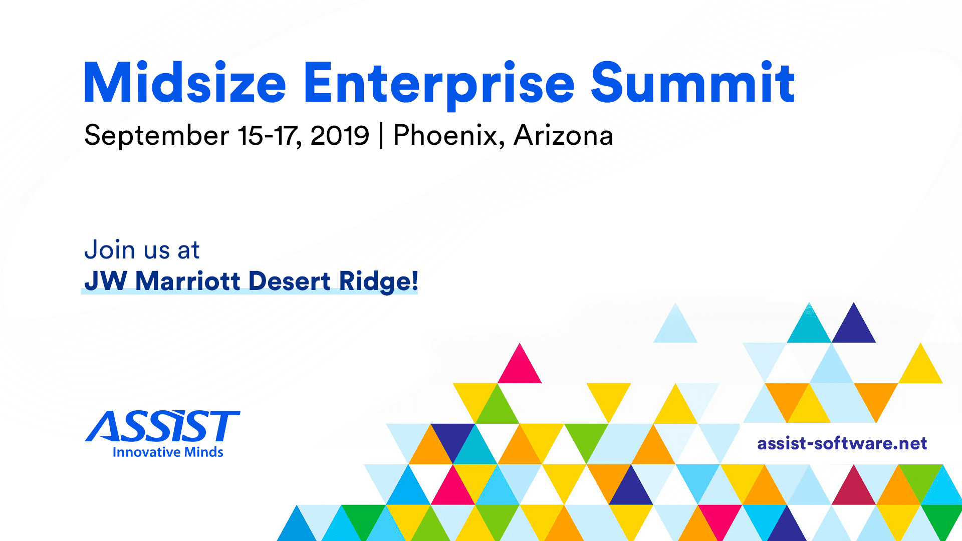 Meet us at the MES Fall 2019 in Phoenix!-ASSIST Software Romania