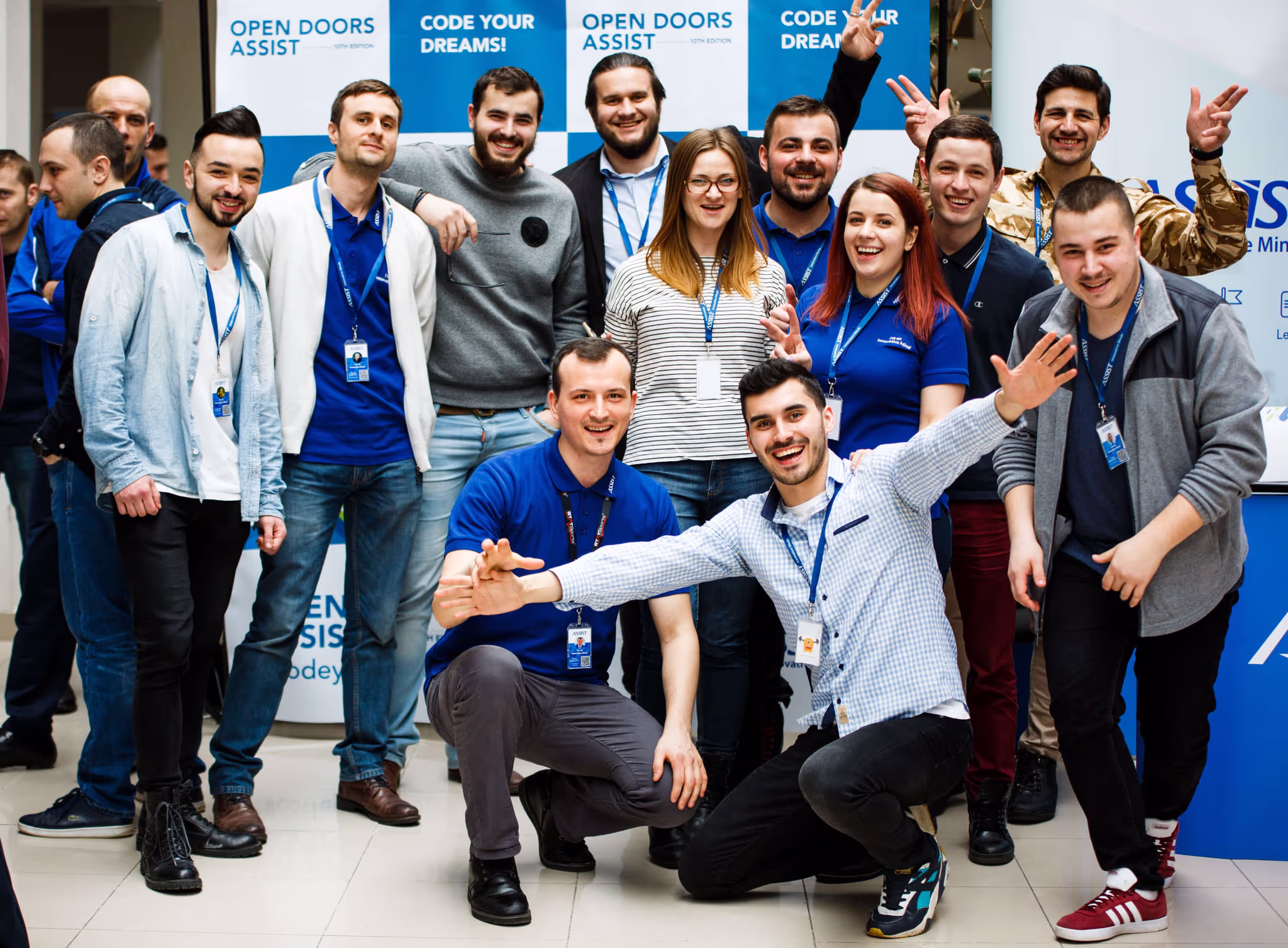A part of ASSIST Software enthusiastic team at Open Doors 2018, a software development Romanian company