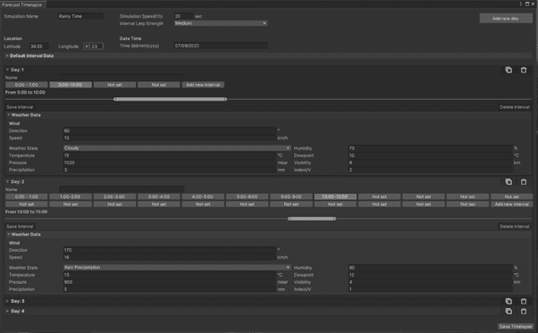 Weather Forecast Unity plugin