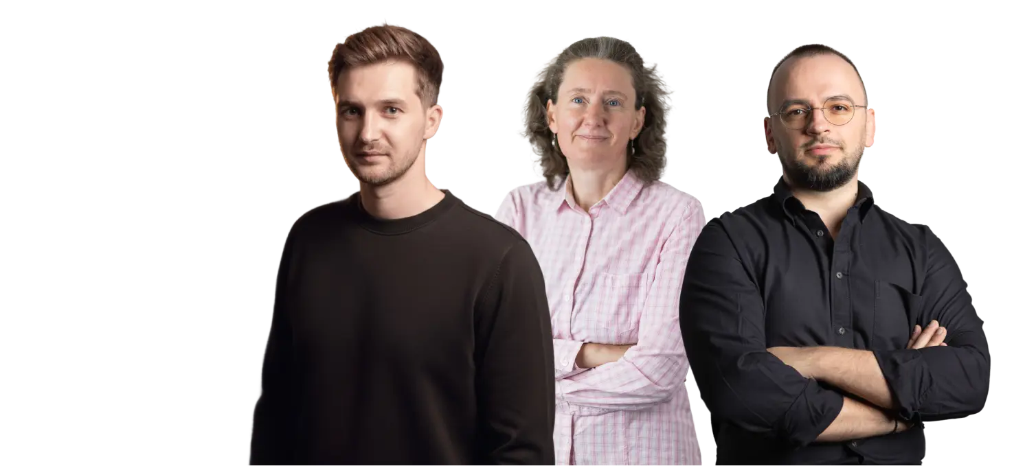 Three people