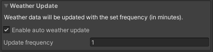 Real Time Weather Plugin ASSIST Software - Update Weather Frequency
