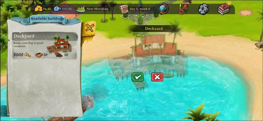 Elly and the Ruby Atlas, pirate game, dock