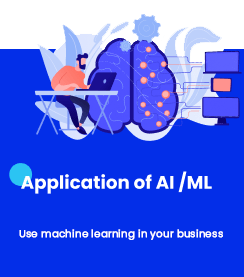 Text Application of AI ML. Use machine learning in your business. 