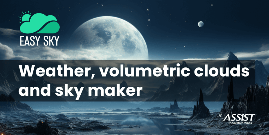 Volumetric clouds, weather and sky maker Unity Easy Sky