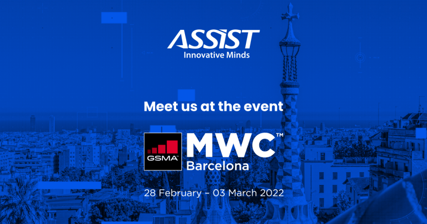MWC Barcelona logo 2022 ASSIST Software 