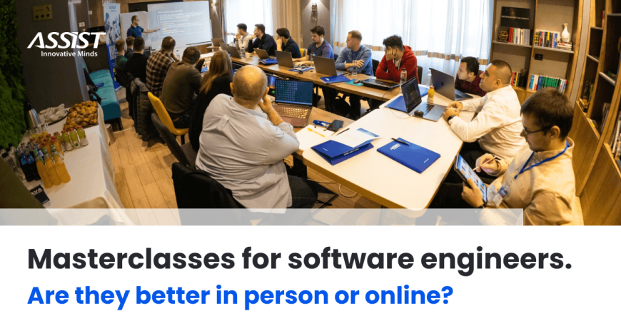 Software engineers learning during a Java Masterclass