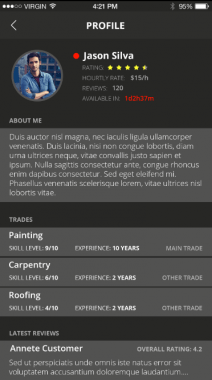 Rite App Screenshot profile