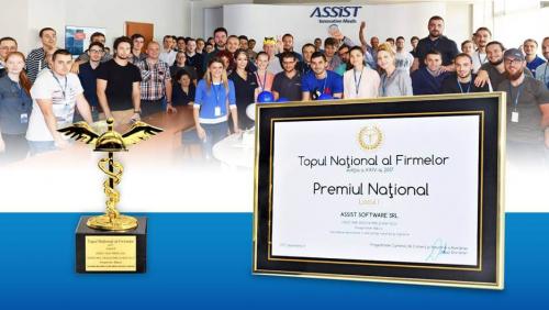 ASSIST Software won first prize for R&D and High-Tech at the National Top 2017-ASSIST Software Romania