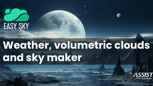 Volumetric clouds, weather and sky maker Unity Easy Sky