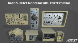  Hard-surface-modeling-with-PBR-texturing-final-3D-model-ASSIST-Software